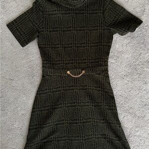 Elegant Plaid Black Dress MICHAEL KORS